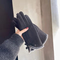 Camille Garnier Elegant Bow Winter Gloves