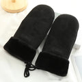 Camille Garnier Faux Suede Fleece Mittens